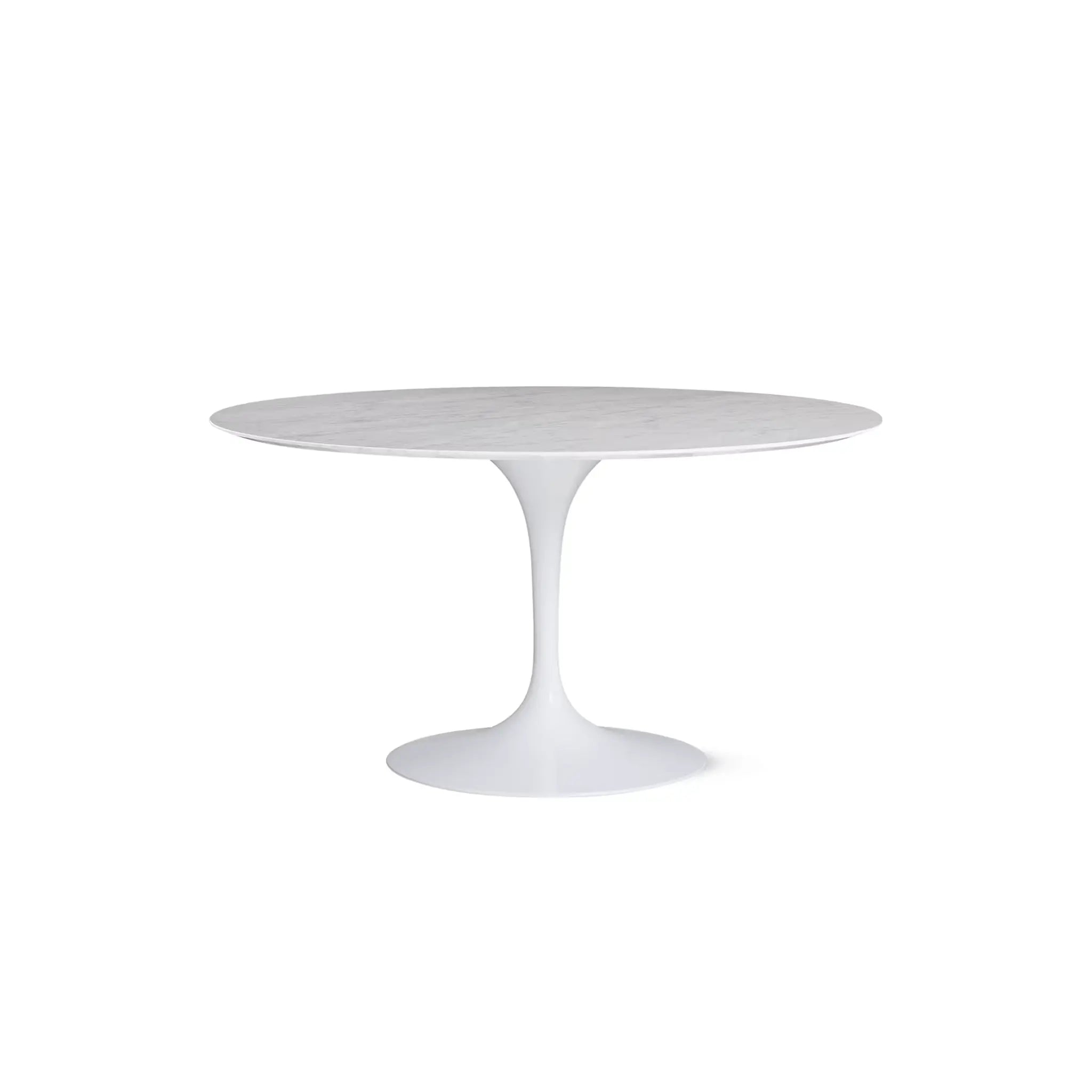 Saarinen 圆形餐桌 - 卡拉拉大理石/白色底座 35" - 60"