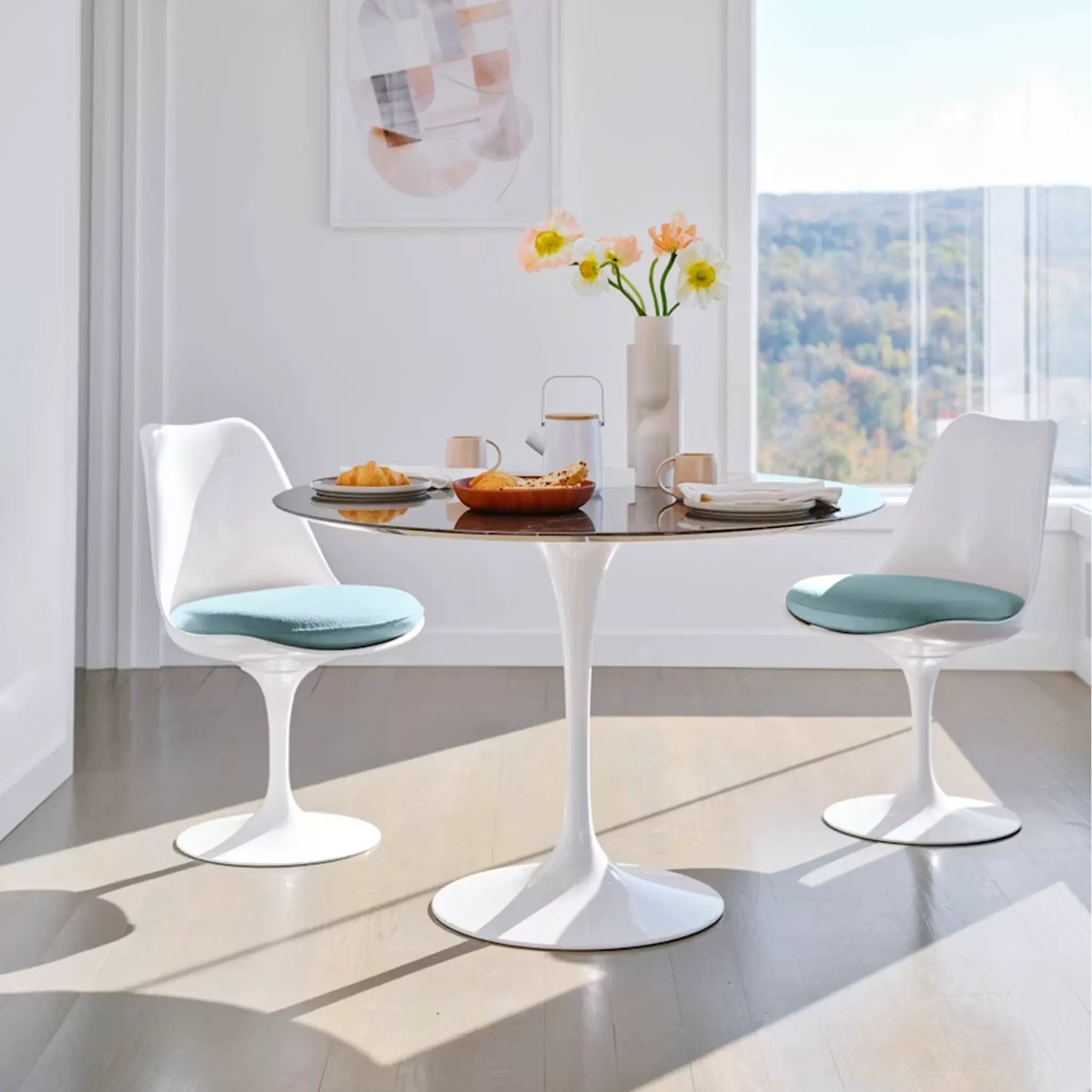 Saarinen Tulip Armless Chair - Fabric