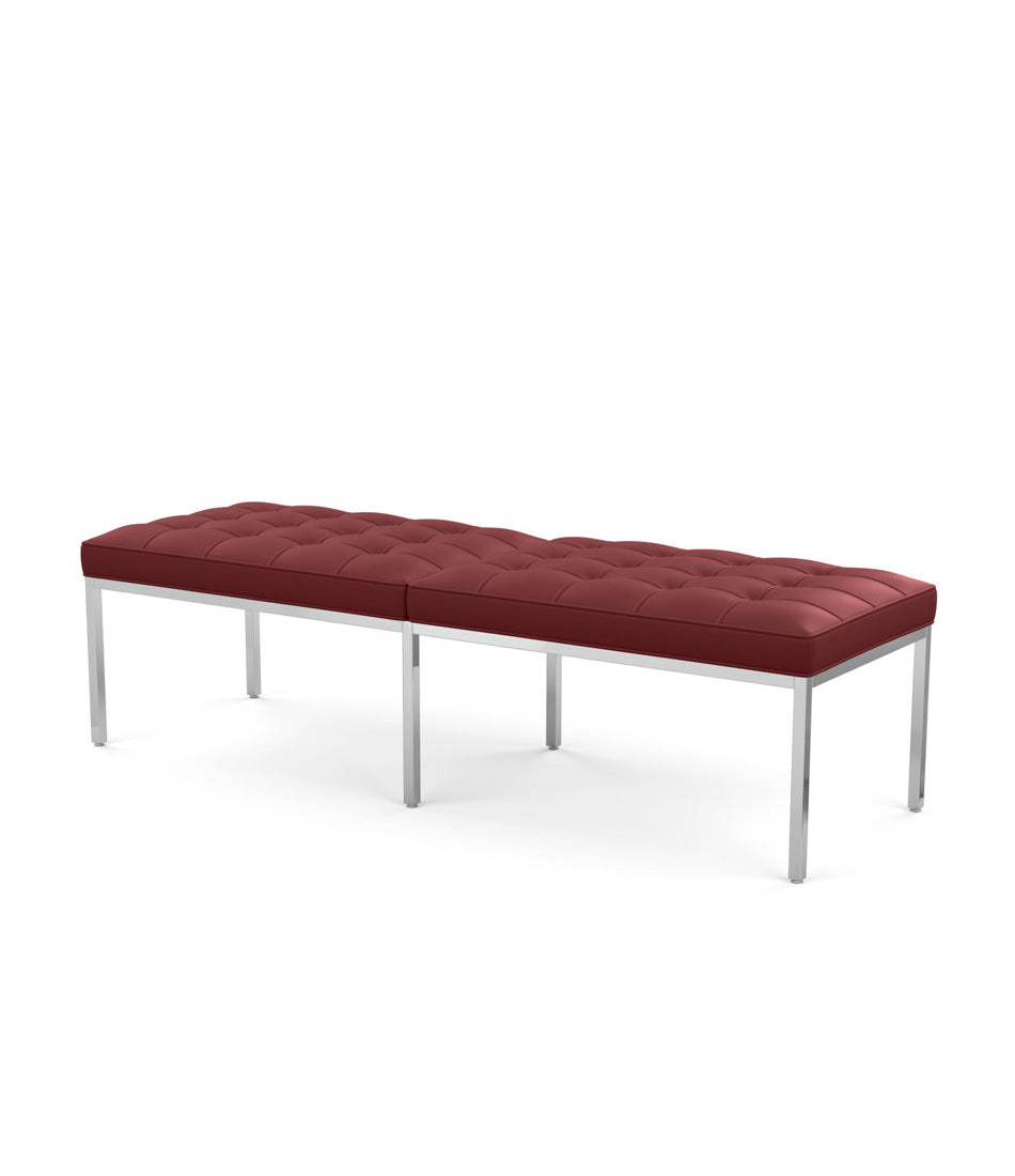 Florence Knoll Three Seat Bench - Leather