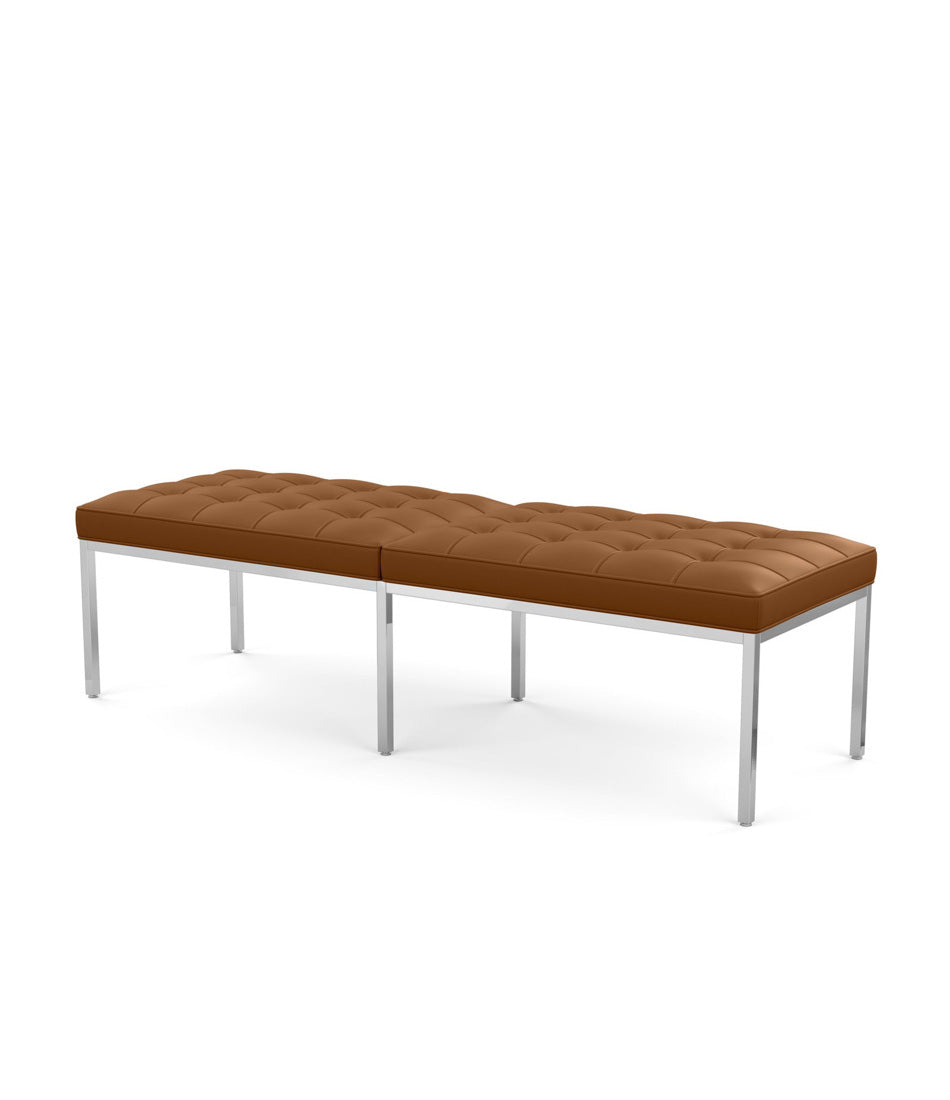 Florence Knoll Three Seat Bench - Leather