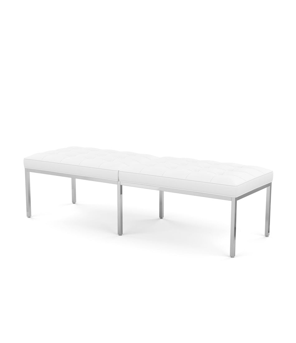 Florence Knoll Three Seat Bench - Leather