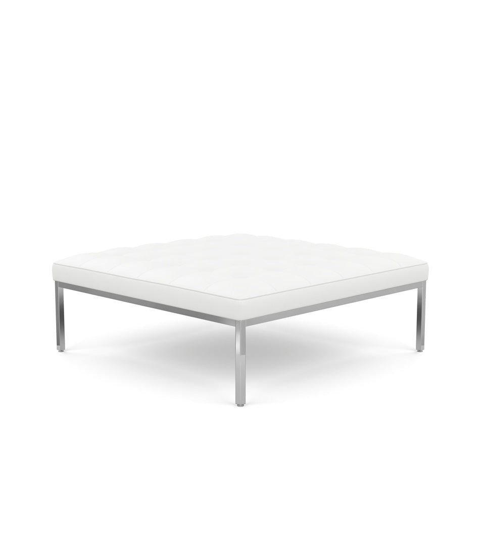 Florence Knoll Square Relaxed Leather Bench 37" - 56"