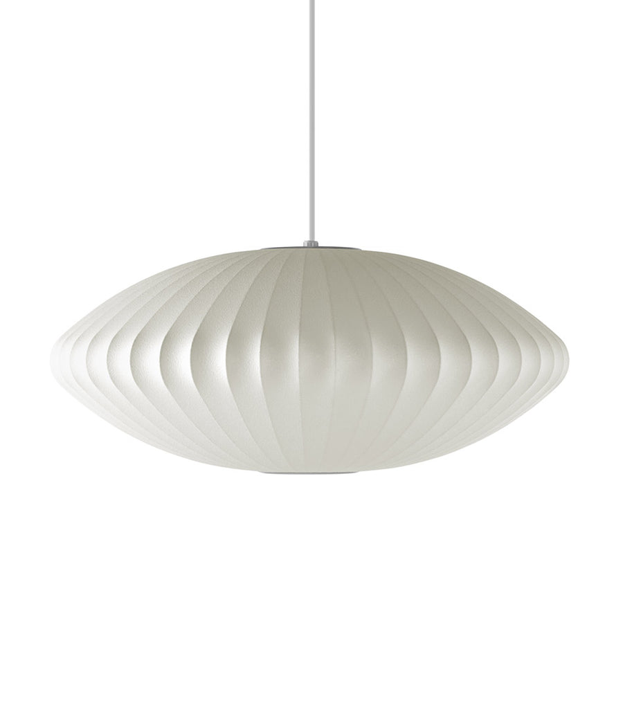 A Herman Miller Nelson Saucer Bubble Pendant, an oblong shaped suspension lamp.