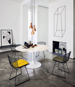 Knoll Bertoia Side Chairs & Saarinen Round Dining Table