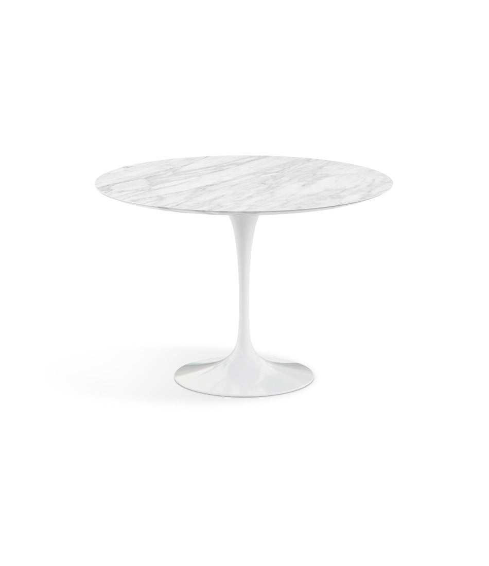 Saarinen Round Dining Table Marble Top/White Base 35" - 60"