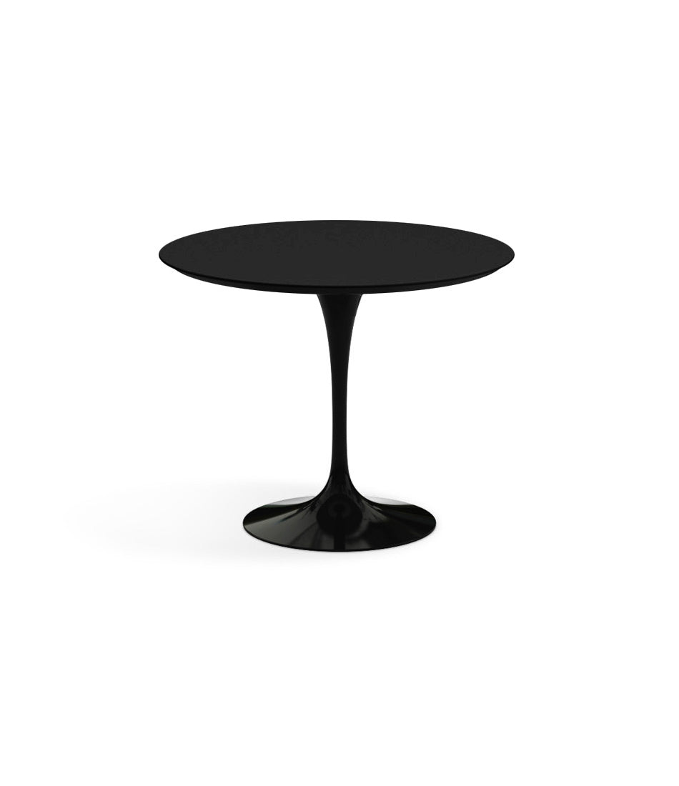 Saarinen 圆形餐桌 - 黑色层压板/黑色底座 35" - 60"