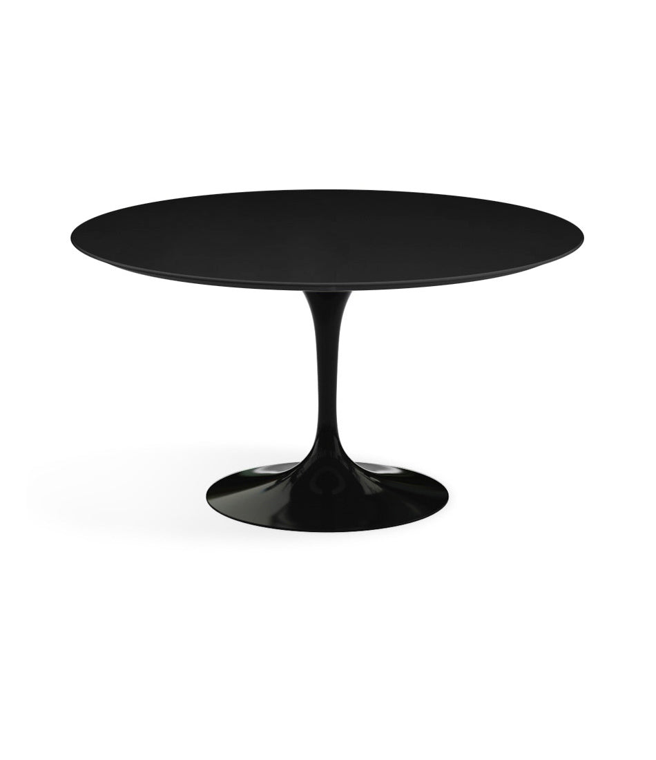 Saarinen 圆形餐桌 - 黑色层压板/黑色底座 35" - 60"